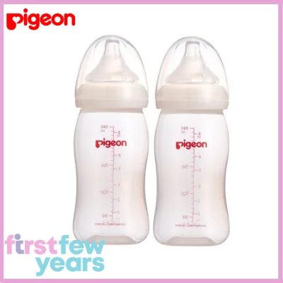 Pigeon Wide-Neck Nursing Bottle – Pp (240ML) Twin Pack by First Few Years