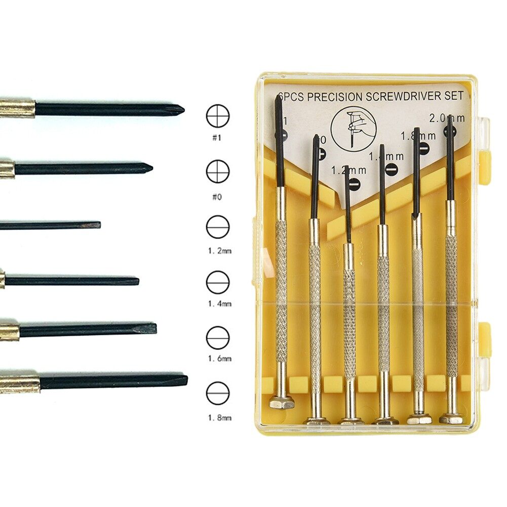 6Pcs Precision Screwdriver Set for Watch, Jewelry, Glasses, Electronic, Glasses Repair