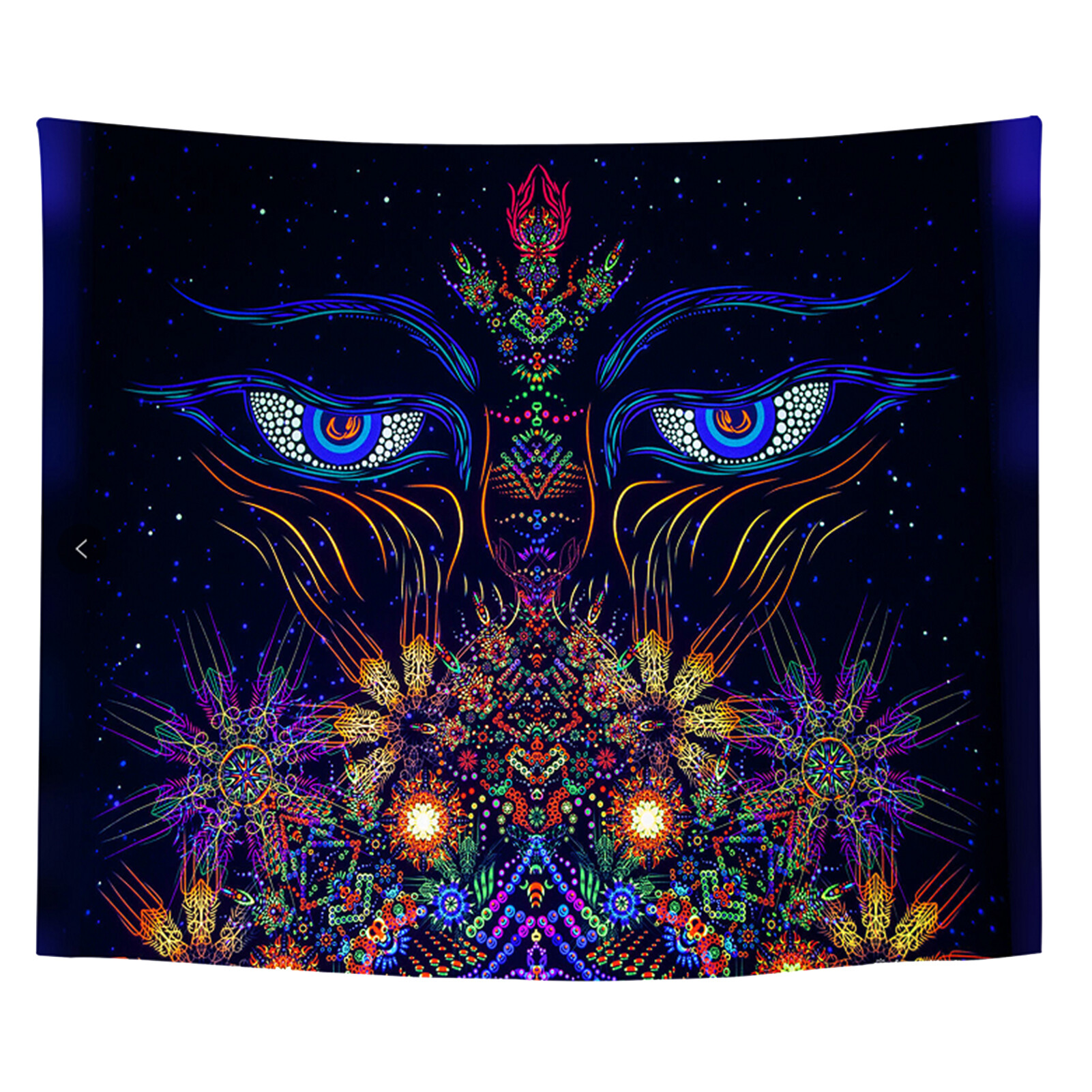 Sanwood® Hanging Tapestry Fluorescent Glow in The Dark Living Room Bedroom Psychedelic Halloween Tapestry for Office Hanging Tapestry Soft