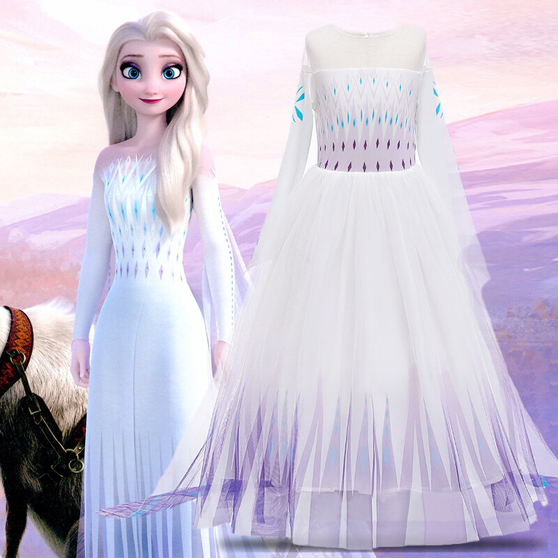 MQATZ Elsa Princess Dress New Children's Clothing Aisha Princess Dress Costume Girls Mesh Dress BX1693