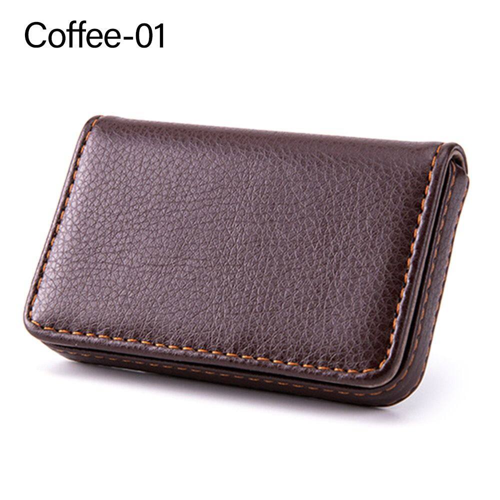 WCYC Stainless Steel With ic Buckle PU Leather For ID Credit Bank Card Name Card Holder Card Case Card Pocket Business Card Holder