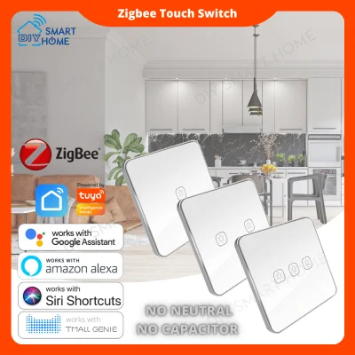 Tuya Zigbee Touch Button Smart Switch (No neutral & Capacitor) Smart Home Smart Life Alexa Google Home Tmall Genie