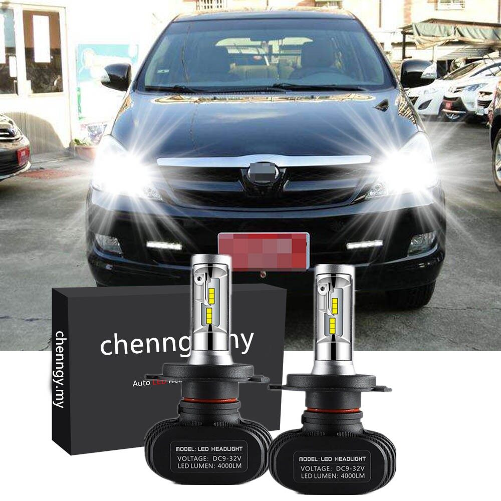 FOR Toyota Innova 2005-2012 (Head Lamp) H4 LED Light Car Headlight Auto Head light Lamp 6000k Lightt