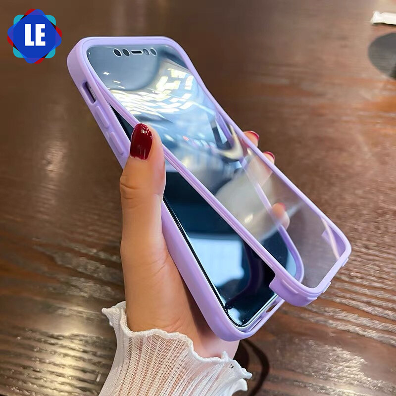 Casing For Redmi Note 11 / Redmi Note 11S / Redmi Note 11 Pro / Redmi Note 10 / Redmi Note 10S / Redmi Note 9 / Redmi Note 9S / Redmi Note 9 Pro / Redmi Note 9 Pro Max Luxury 360 Full Cover Clear Acrylic Hard Flip Phone Case