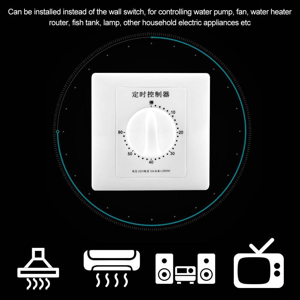 220V Water Pump Timer Mechanical Countdown Indoor Intelligent Time Switch Control