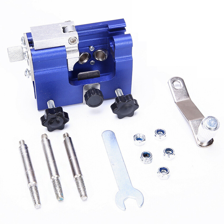 Portable Chainsaw Sharpener Jig Manual Chainsaw Chain Sharpening For Most Chain Saws And Electric Saws With 3 Sharpening Heads