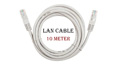 (10meter) White External Network Ethernet Cable Cat5e LAN PC Router Modem RJ45
