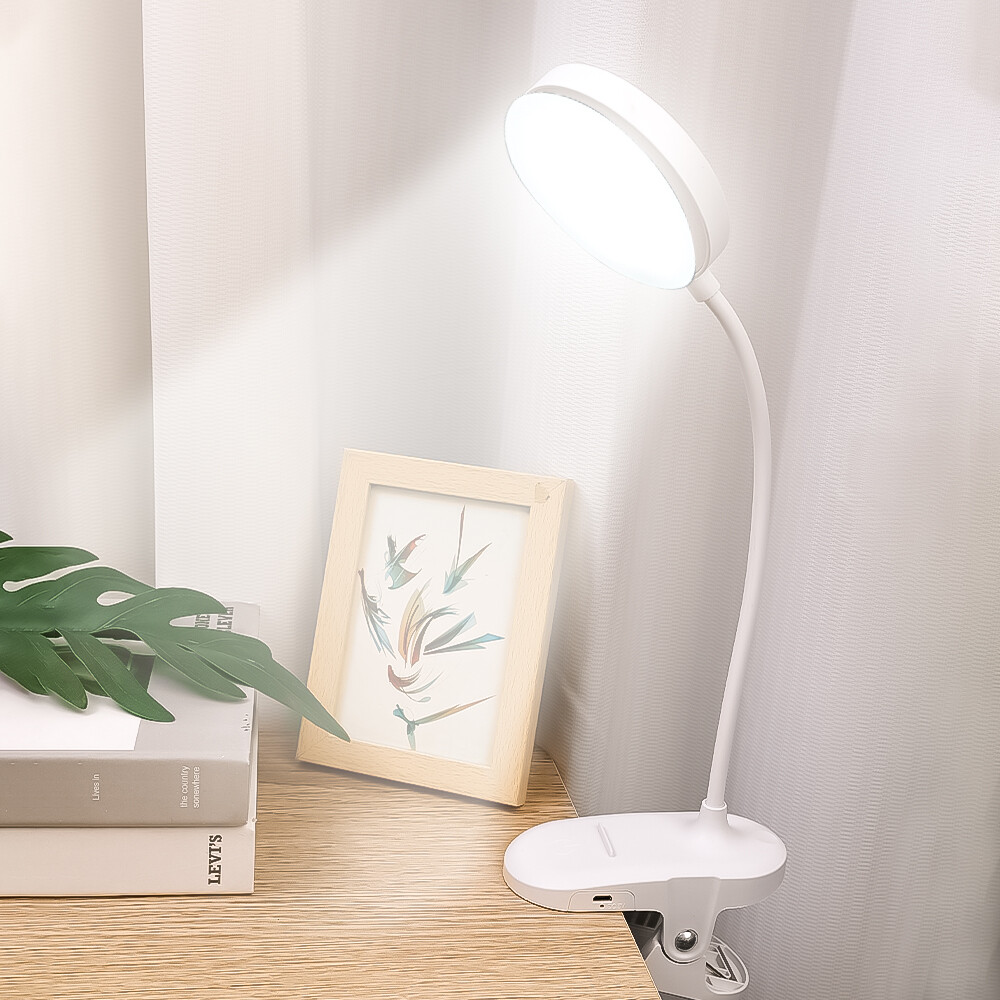 Có thể điều chỉnh ánh sáng gập được đèn bàn có kẹp LED Đèn bàn cảm ứng 3 chế độ dùng nguồn USB Đèn Đọc Đèn xách tay