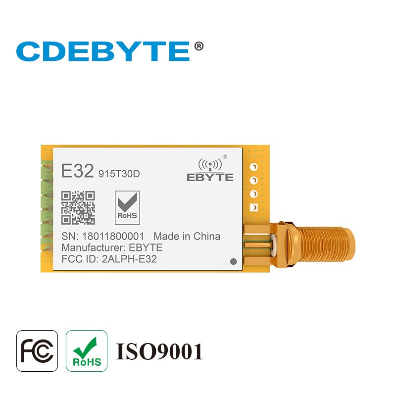 E32-915T30D Ebyte Mô-đun RF Không Dây LoRa SX1276 915MHz 30dBm 1W Bộ Thu Và Phát IoT UART