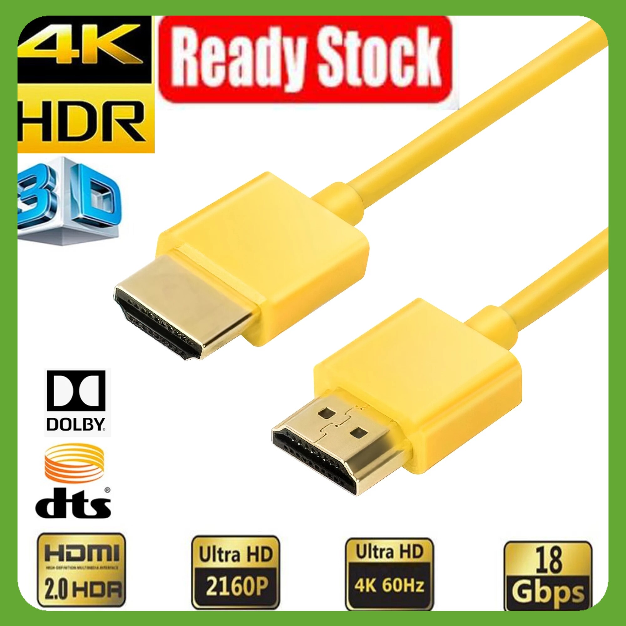 Ultra slim hdmi cable 4k 36awg short hdmi 2.0 cable 4k 60hz high speed with ethernet arc cec for ps5 xbox series x ps4 pro hdtv