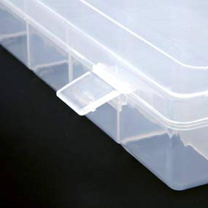 36 Grid Storage Jewelry Box Home Plastic Organizer Container with Adjustable Dividers