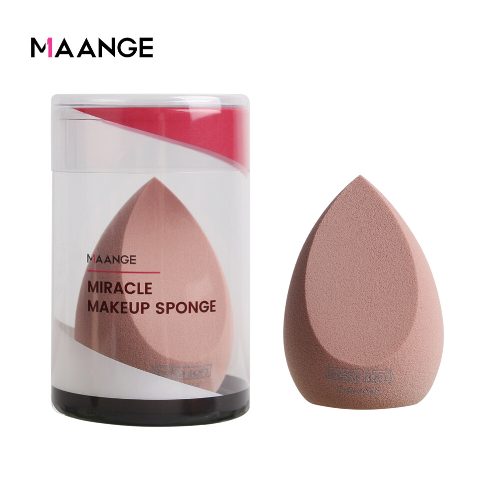 Cọ trang điểm MAANGE có thể thu vào có nắp đậy + mút tán kem nền mềm - INTL