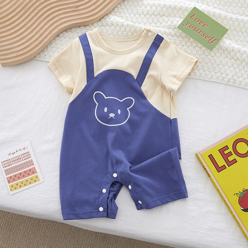 Newborn Baby Infant Boy Girl Romper Todler Jumpsuit Short Sleeve Bodysuits One-Pieces