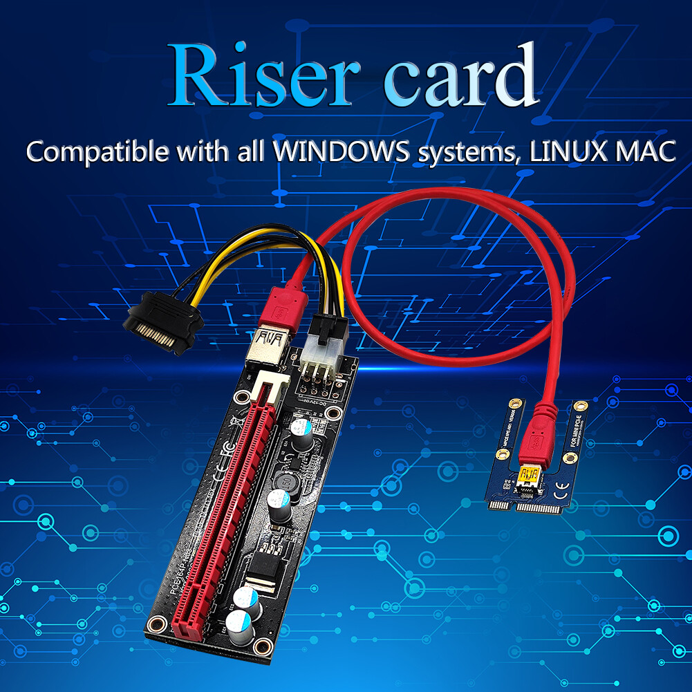 USB 3.0 Mini PCI-E Riser Professional Computer Equipment PCIE Riser Adapter Card Power Cable
