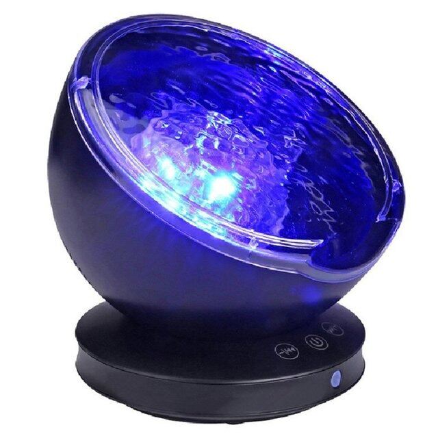Sleeping Sea Wave Little Night Lamp Cute Comfort Bedroom Aurora Galaxy Projector Cute Stars Moon Lamp Ocean