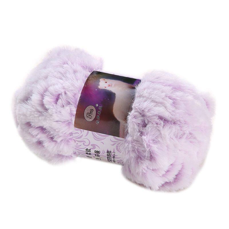 50g/Ball DIY Fluffy Plush Chunky Thick Knitting Yarn Multicolor Hand-Woven Crochet Velvet Thread for Baby Warm Hat Scarf