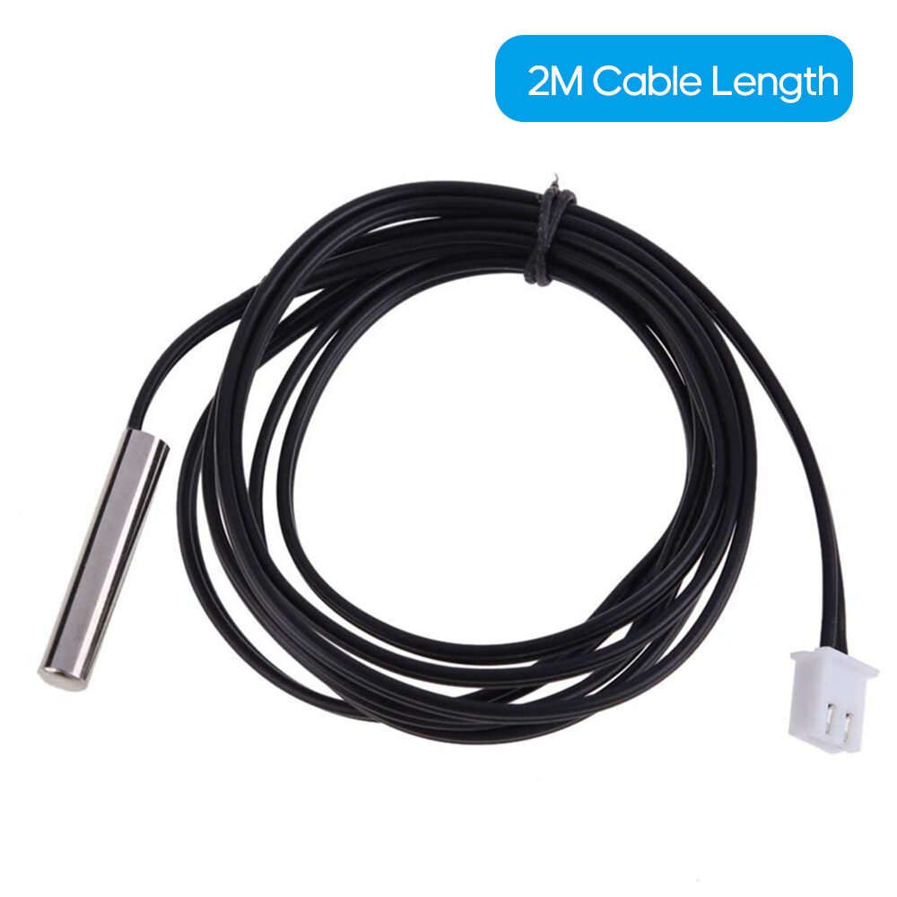 NANWEI 2M Temperature Sensor Probe High Accuracy Water-resistant NTC 10K/B3435 Thermistor Wire Cable Temperature Probe