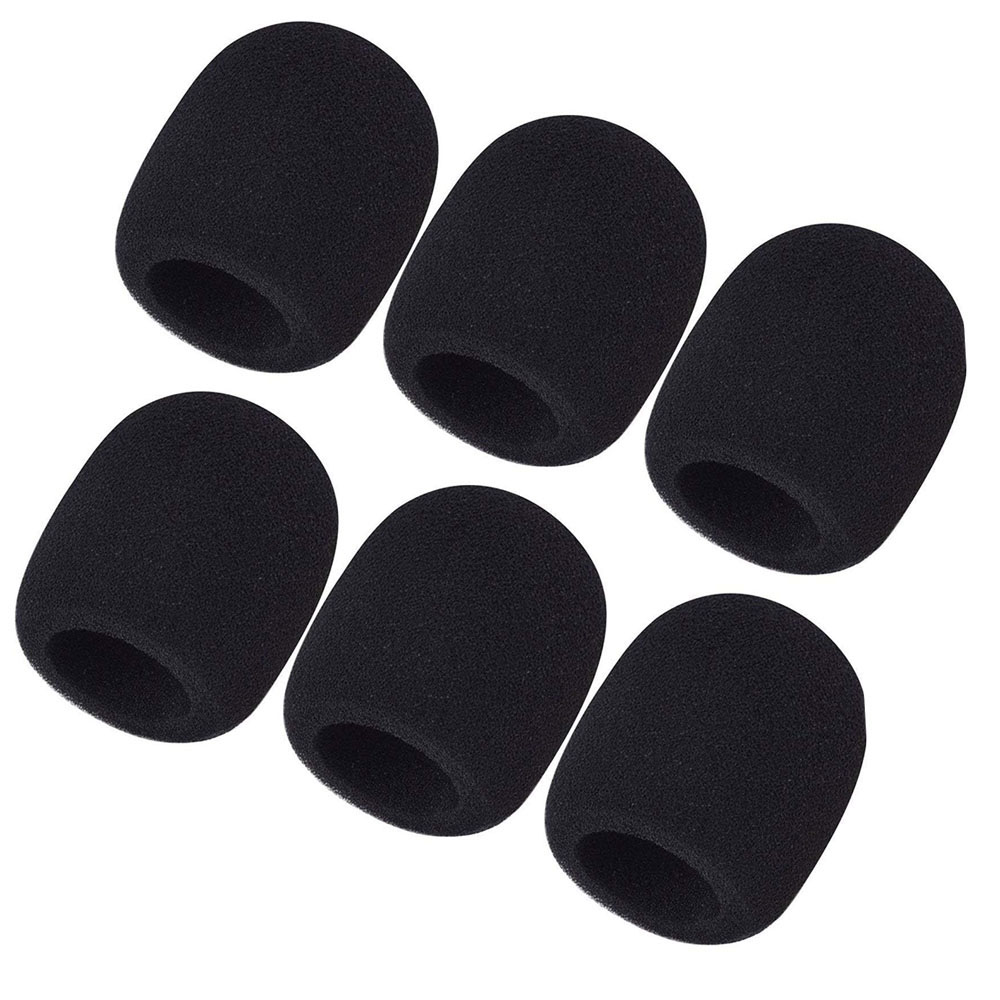 Microphone Cover - Foam Mic Covers Windscreen Suitable for Most Standard Handheld Microphone 6 PCS