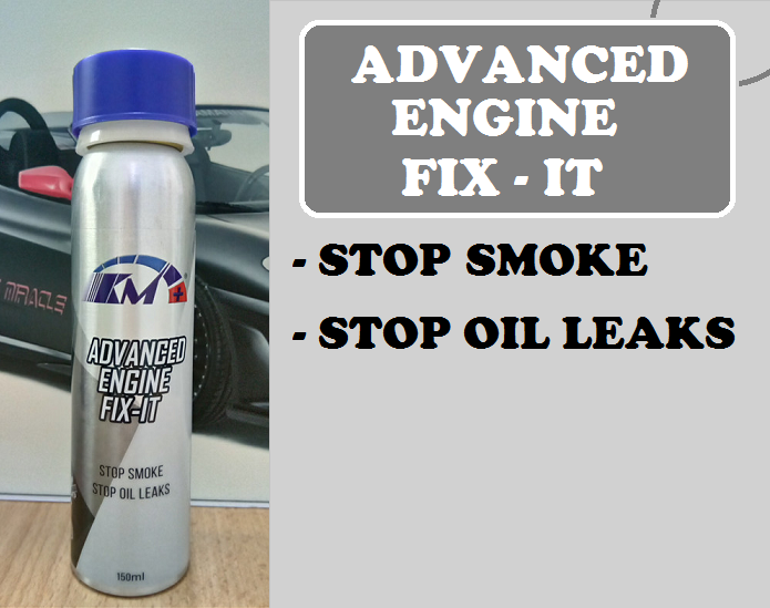 Km+ Advanced Engine Fixit 150ML Stop Smoke/Stop Oil Leaks/ Enjin