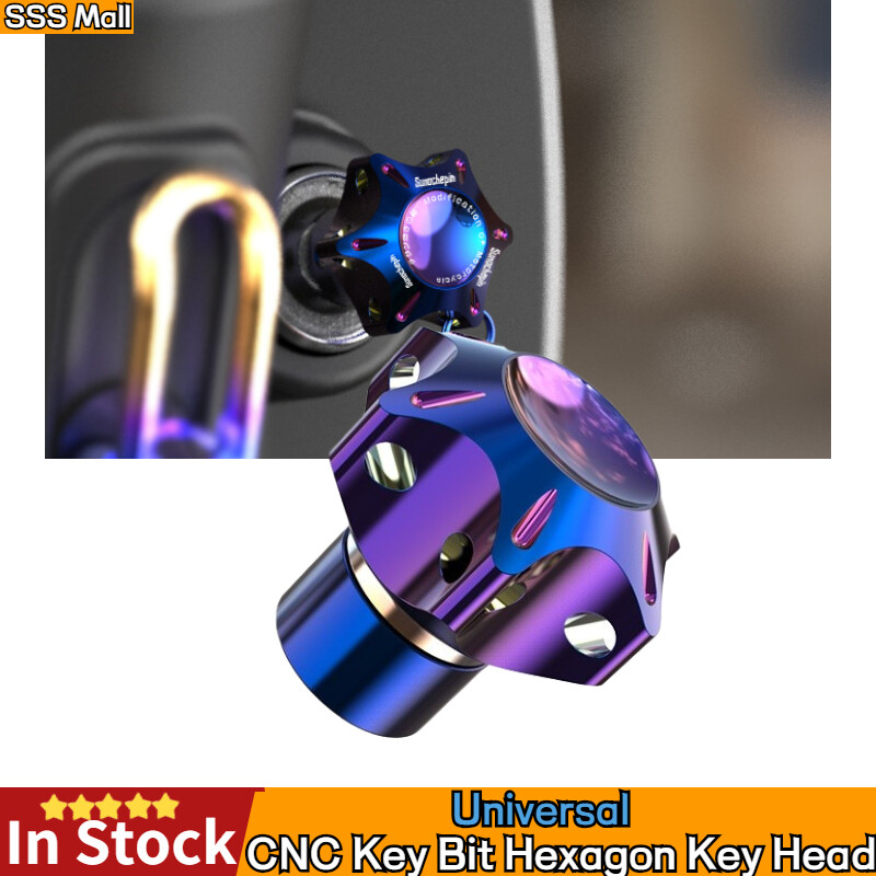 Zr for universal cnc key bit hexagon key tip burned titanium key head