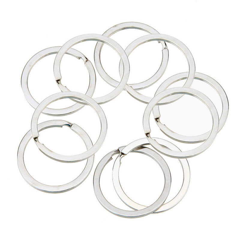 10pcs Stainless Steel Split Ring Keychain Fishing Bait Connecting Rings Jigging Loop For Blank Crank Bait Connector