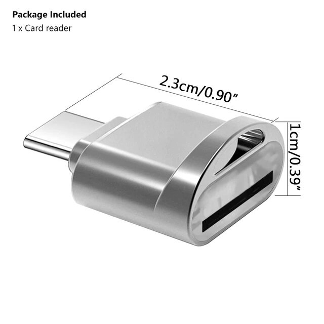 Ecily Bộ chuyển đổi OTG loại USB C đầu đọc thẻ USB 3.1 USB-C TF Micro SD Micro SD XC Type-C Bộ nhớ CardReader cho máy tính xách tay điện thoại thông minh