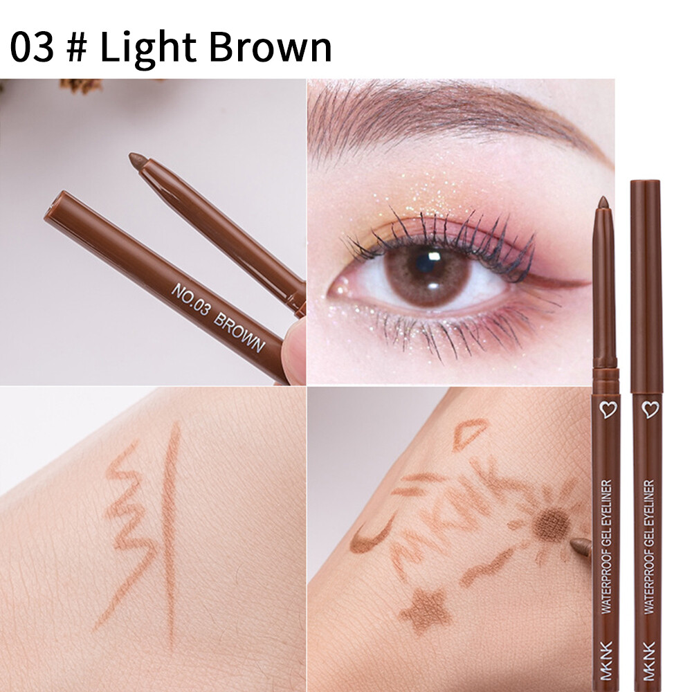 Matte Waterproof Lying Silkworm Eyeliner Pen Lasting Shiny Quick Drying Eye Liner Gel Brown Eye Shadow Pen Makeup