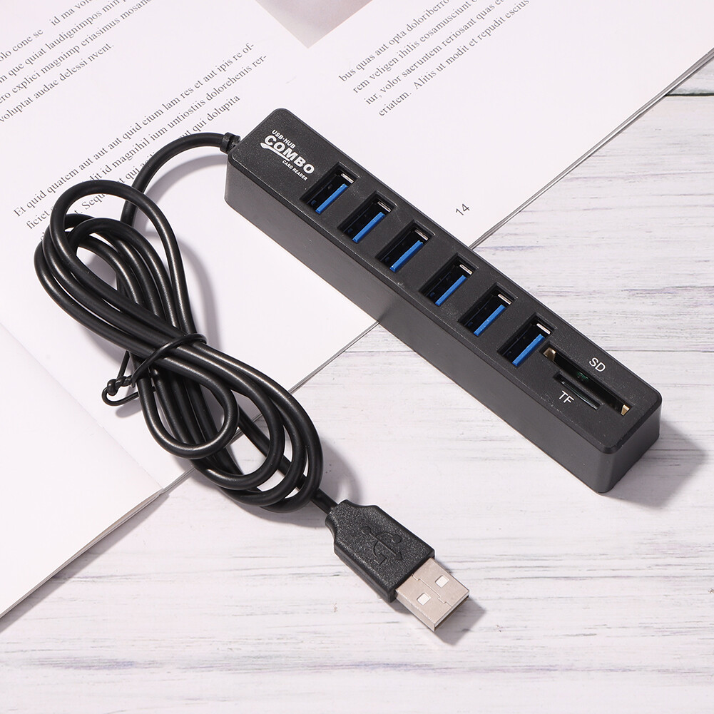 Bộ Chuyển Đổi HUB Đa Năng USB 2.0 Nhiều USB 5/8 Cổng Bộ Chia Ổ Cắm Chia Nguồn USB USB Đầu Đọc Thẻ Cho Máy Tính Xách Tay Máy Tính Để Bàn