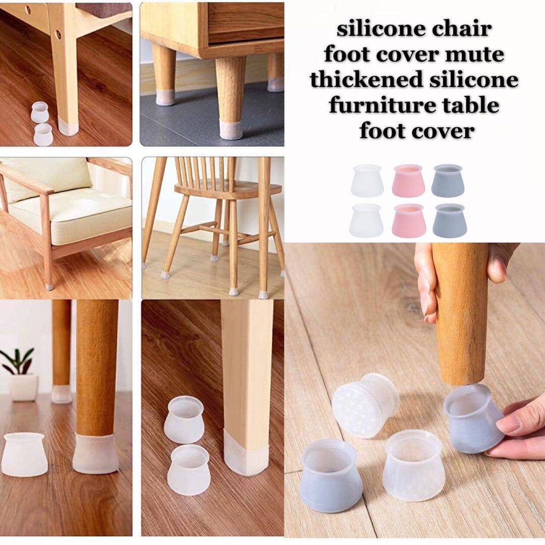 Silicon Furniture Leg Protection Cover Table Chair Feet Pad Floor Protector Case 