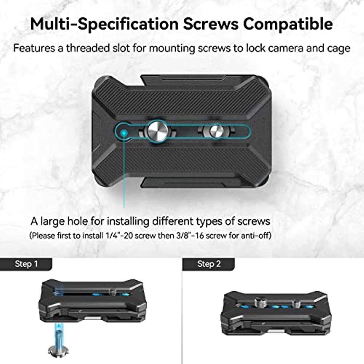 SmallRig Arca Quick Release Plate with Foldable Quadruped Support for Tripod Ball Head 38mm Manfrotto Base Mount 3913