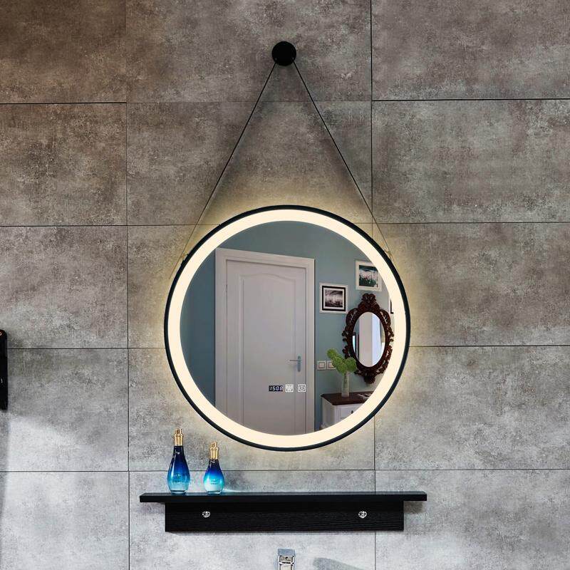 Sling Round Iron Art Led Luminous Bathroom Mirror Smart Vanity With Touch Sensor Light Hanging 50x50cm Lazada Singapore - Hanging Led Vanity Mirror Sling Round Iron Art Led Luminous Bathroom Mirror Smart Vanity With Touch Sensor Light Hanging 50x50cm Lazada Singapore - Hanging Led Vanity Mirror