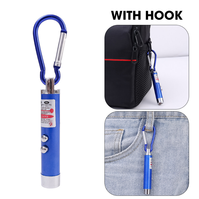 Multi-function Led Keychain Flashlight 3-In-1 Mini Ultraviolet Torch Lamp Portable Emergency Tactical Flashlight