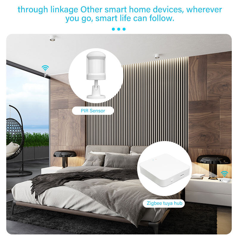EL style Tuya ZigBee PIR Sensor With Foot Stand Motion Detect Human Body Movement Detect 1014