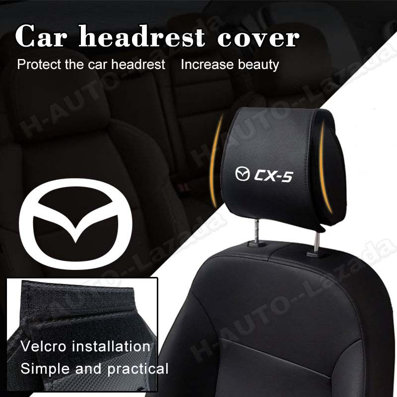 Car Headrest Cover Cusion For Mazda 2 3 5 6 8 323 Axela B8 Cx3 Cx30 Cx5
