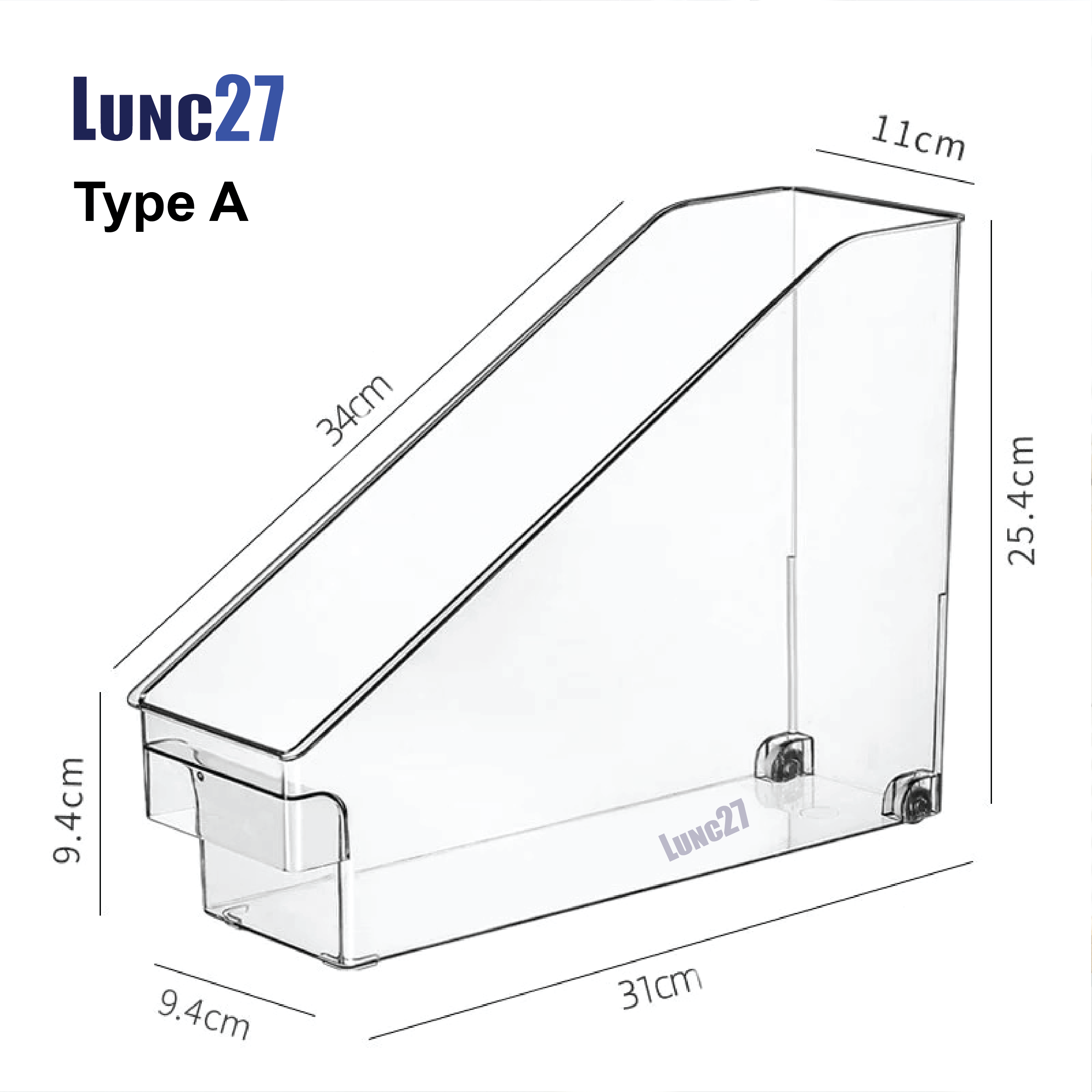 Transparent Desk Vertical File Organizer File Magazine Rack Desktop