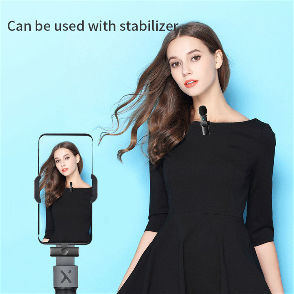 Kebidumei Wireless Microphone Mini Audio Video Recording Mic For Live Broadcast
