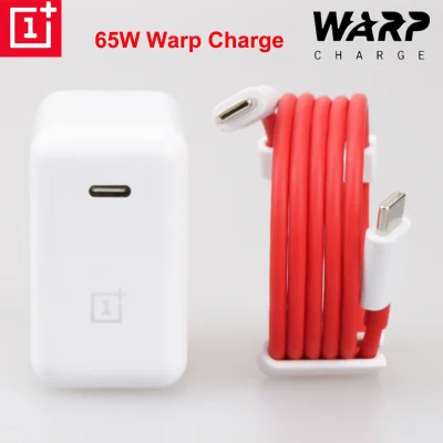 อะแดปเตอร์จ่ายไฟสำหรับ OnePlus 8T Warp Charge 65W,สายชาร์จ Type C เป็น Type C สีขาว EU US Warp