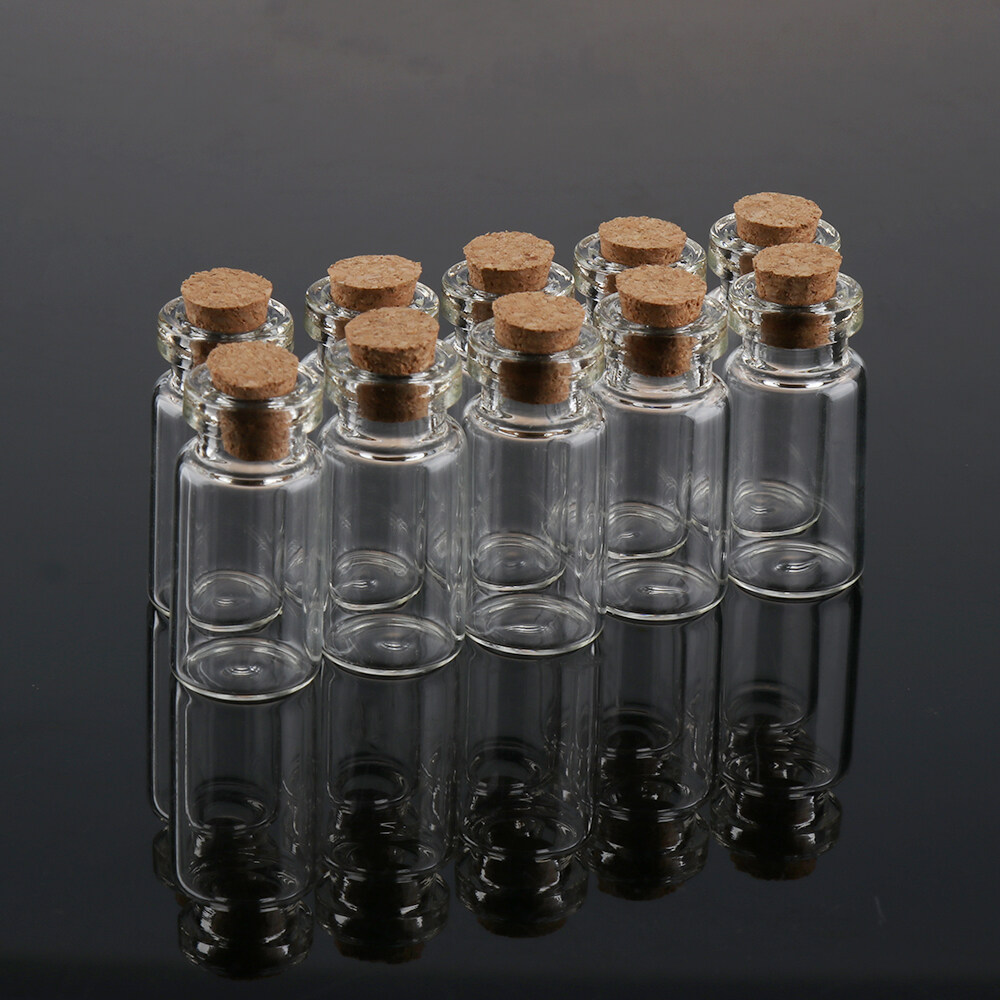 Empty Wishing Blank Transparent Tiny Small With Cork Stopper Message Bottles
