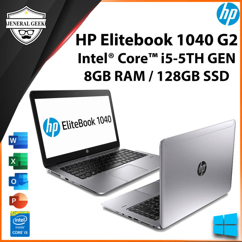 HP Elitebook Folio 1040 G2 Laptop Intel Core i5-5th Gen 8GB RAM 128GB SSD 13.3 Inch (USED) Malaysia