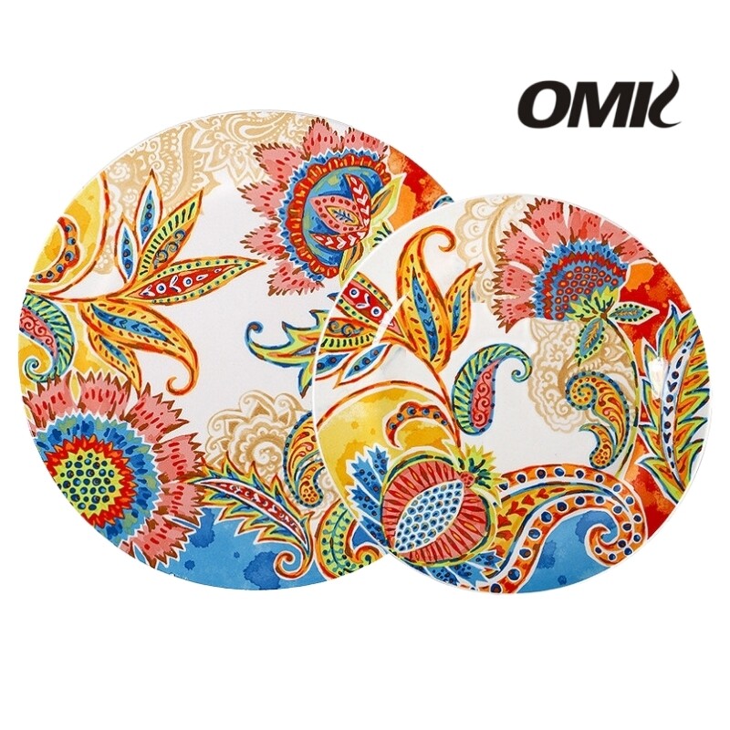 Omk Thổ Nhĩ Kỳ Phong Cách Bohemian underglaze Bộ đồ ăn bằng gốm Bộ đĩa ăn tối