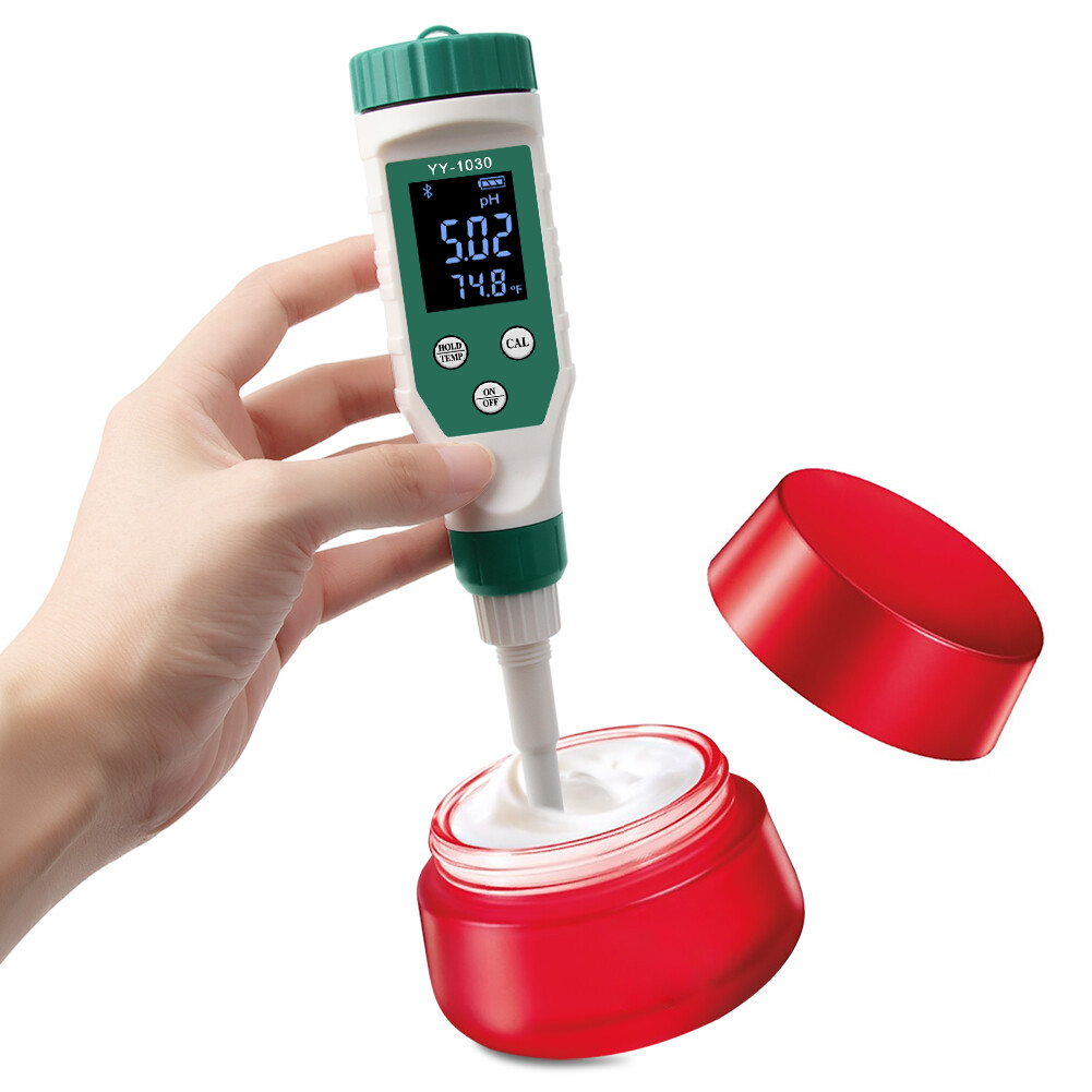 RCYAGO Smart  Bluetooth PH Meter Water PH Meter for Food, High Precision ATC with Backlight, PH Analyzer for Dough, Meat, Fruit, Water, Soil, Cosmetics