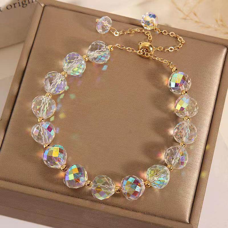 Women Austrian Crystal Fashion Bracelet Super Shiny Female Ins Series Fairy Charm Bracelets