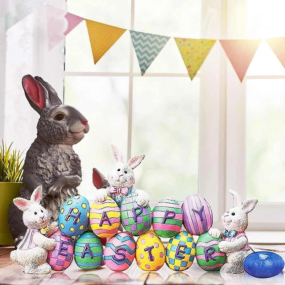 Easter Bunny Decoration Easter Decorations Craft Easter Bunny Figures Farmhouse Home Decoration