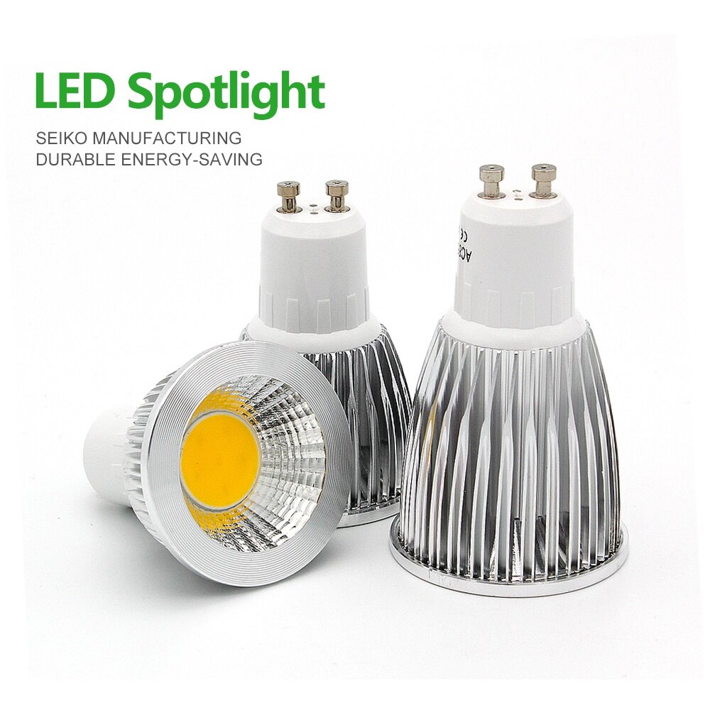 Aluminum cob led bulb lamp cup light gu10 ac 220v 3w 5w 7w high brightness spotlight