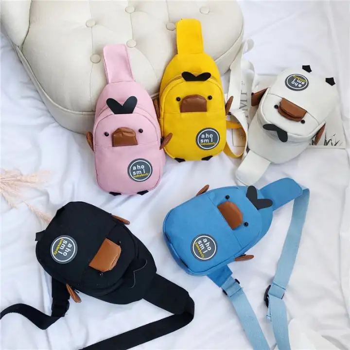 Anak Anak Tas Lucu Binatang Bebek Cetak Selempang Tas Fashion Anak