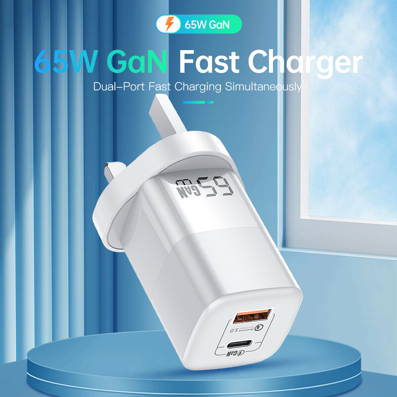 KUULAA GaN 65W Original Fast Dual Ports Charger Type C Fast