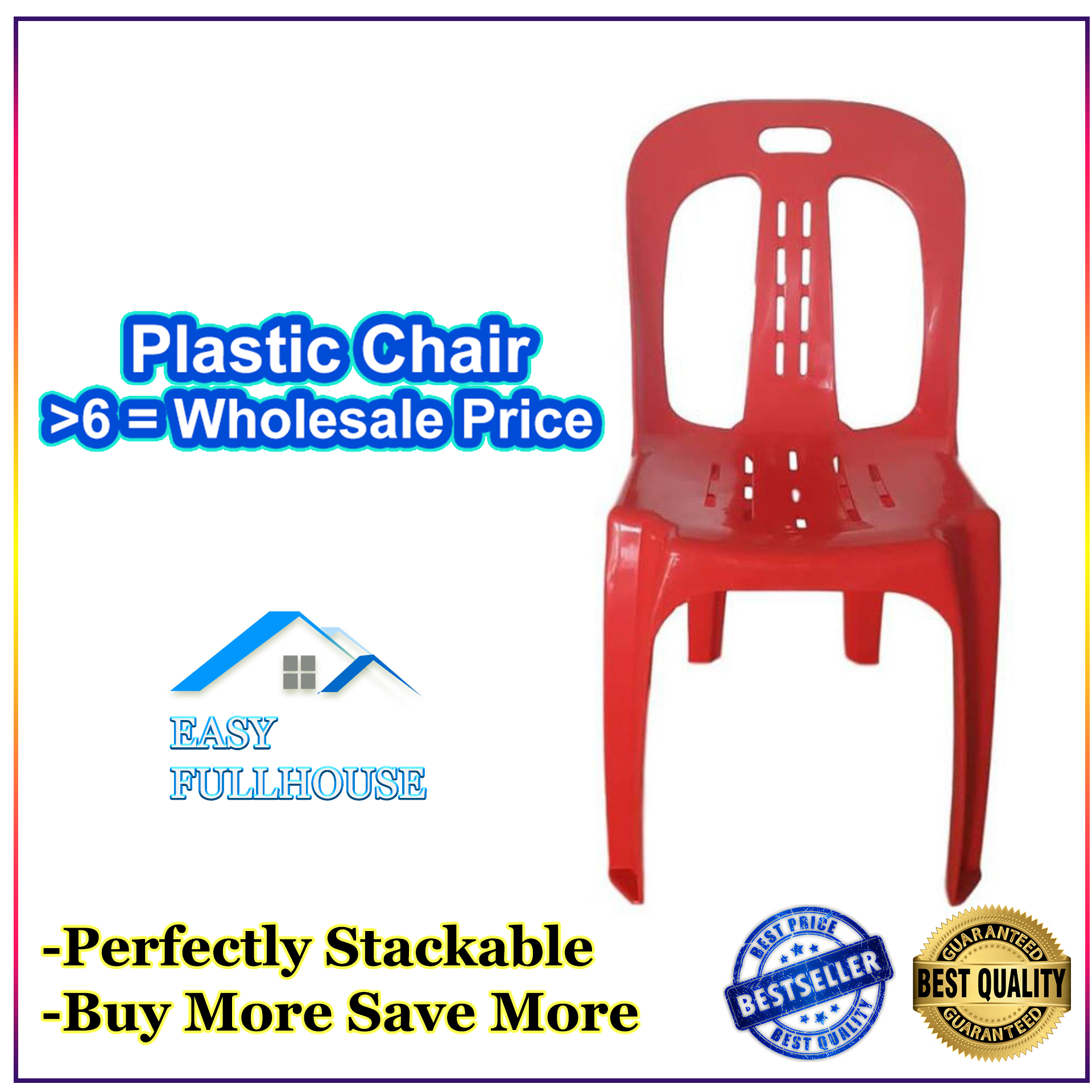 Plastic Chair Load up to 150KG/ Event Chair/ Dining Chair/ Kerusi