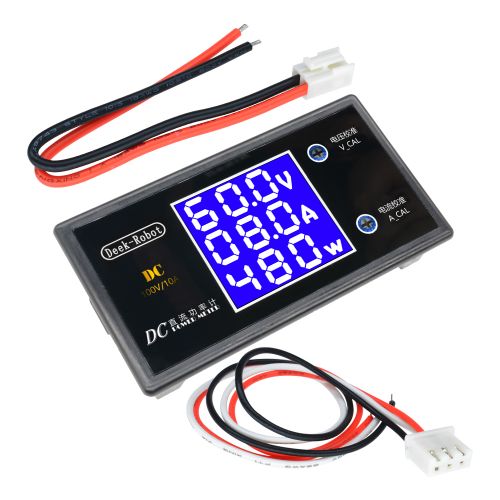 Dipprun dc 100v 10a 1000w digital lcd display voltmeter wattmeter current power tester