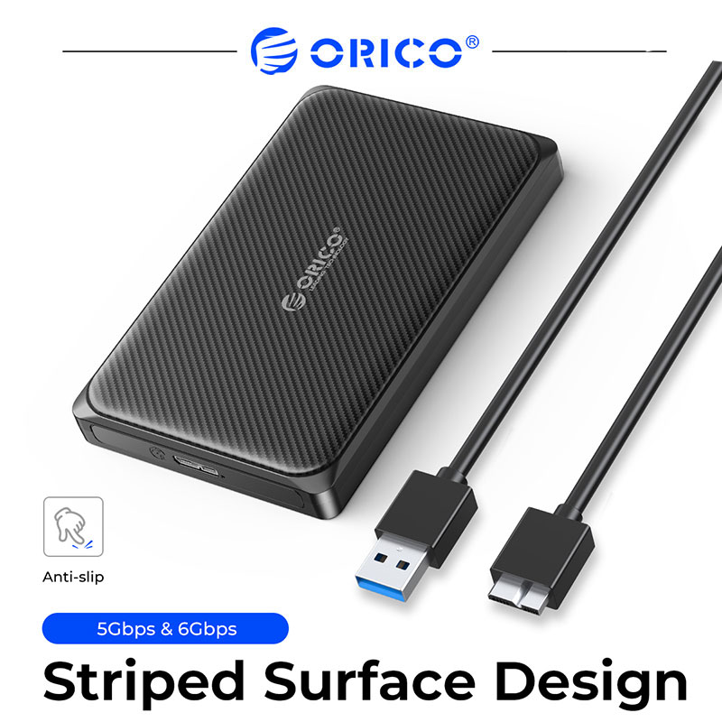 ORICO Hộp Đựng Ổ Cứng SATA 2.5 Inch Sang USB 3.0/Type-C Hộp Đựng Ổ Cứng Gắn Ngoài USB3.0 MicroB Hộp Đựng SSD UASP Tốc Độ Cao Cho WD Seagate (2189U3-V1)