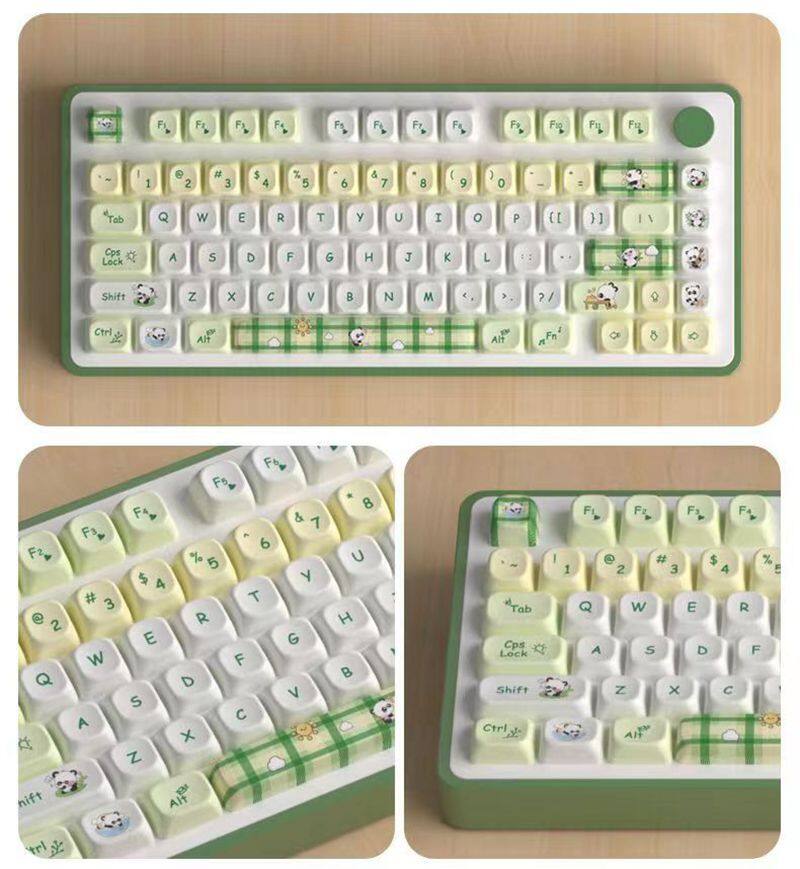 【Keycap only】mot Profile Panda Keycap 148 phím PBT năm mặt thăng hoa cho công tắc Cherry MX Bàn Phím Cơ keychron/RK61/gk61/Anne Pro 2